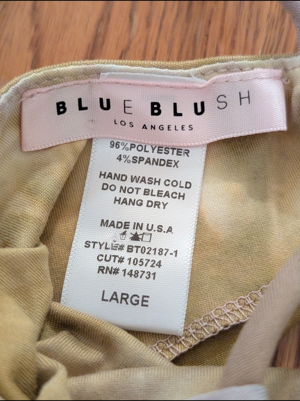 Blue Blush Mustard Yellow and Pale Purple Tie-Dye Tie Back Crop Tank Top - Picture 6 of 8